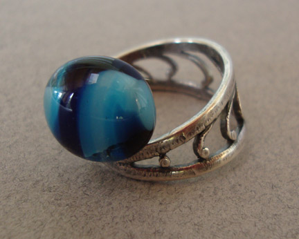 Glass Ring, Open Design #4