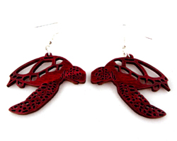 sustainable wooden earrings, design 002
