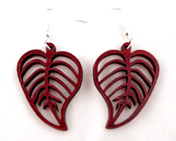 sustainable wooden earrings, design 010