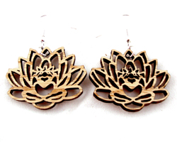 sustainable wooden earrings, design 017