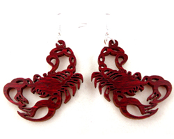 sustainable wooden earrings, design 031