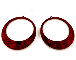 sustainable wooden earrings, design 040