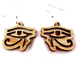 sustainable wooden earrings, design 051